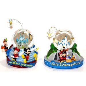 Disney Parks Disney World Water Globe Cinderella Castle Mickey Friends Flaws Lot